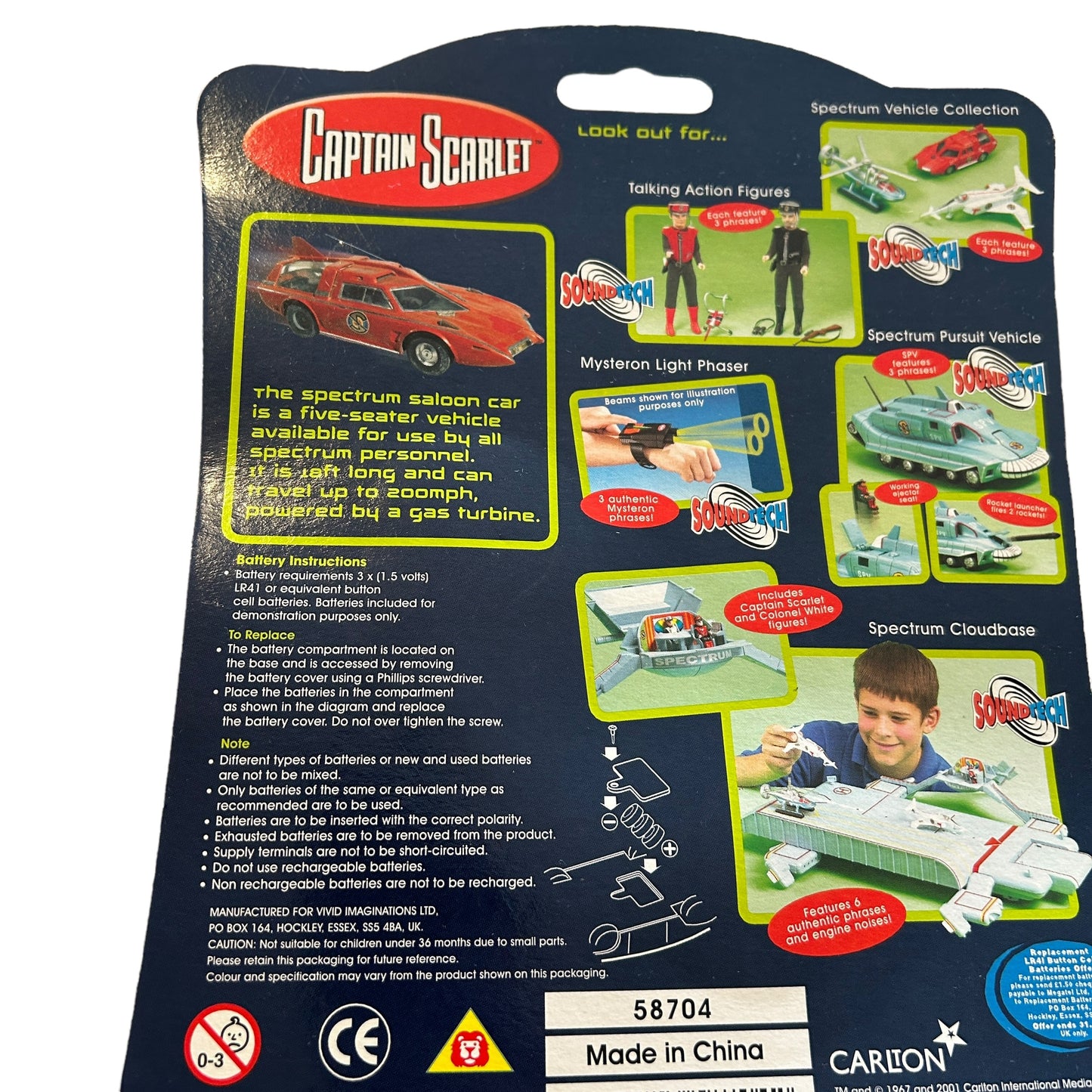 Carlton 2001 Captain Scarlet Spectrum Saloon Car