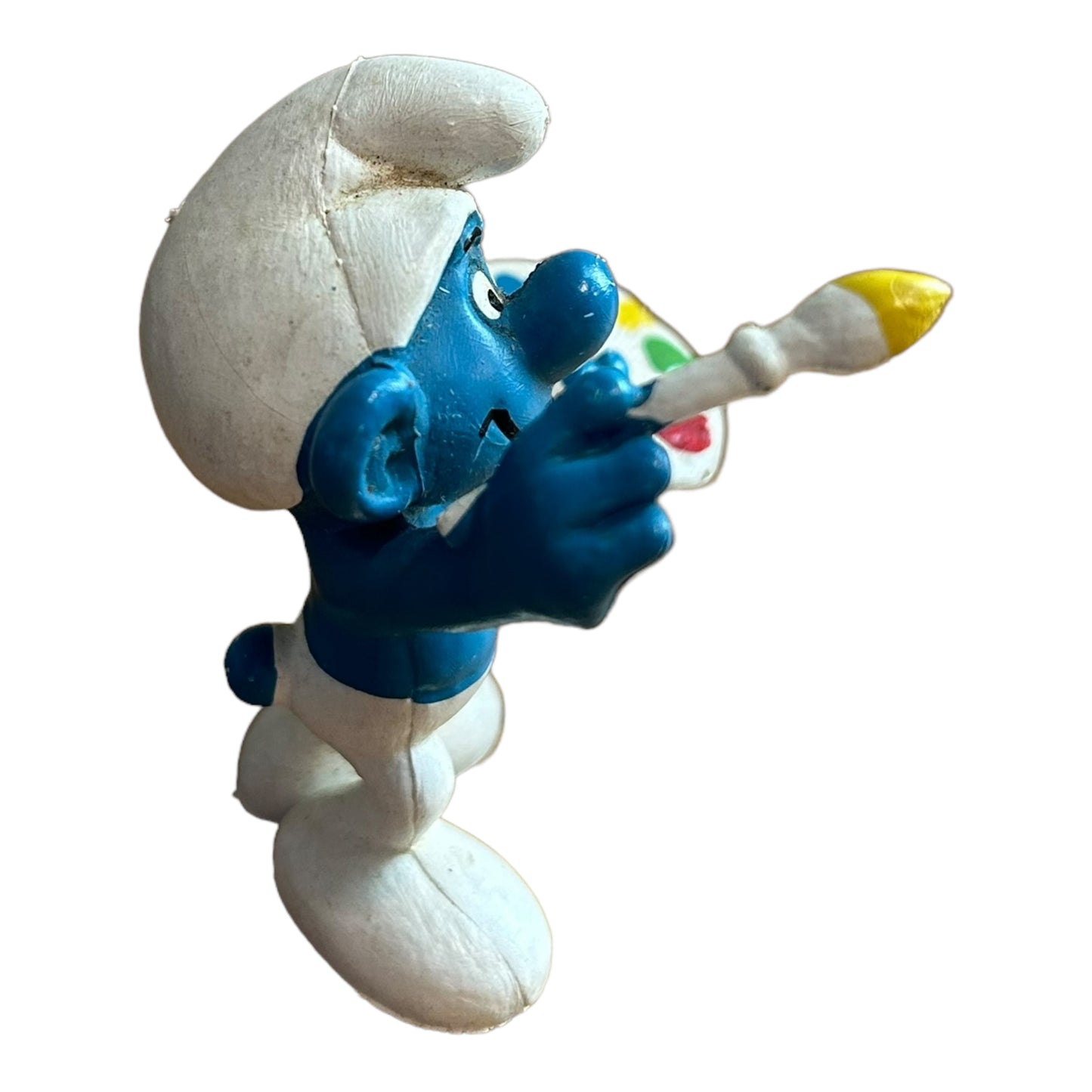 Vintage Smurf Collectible Figure - Painter